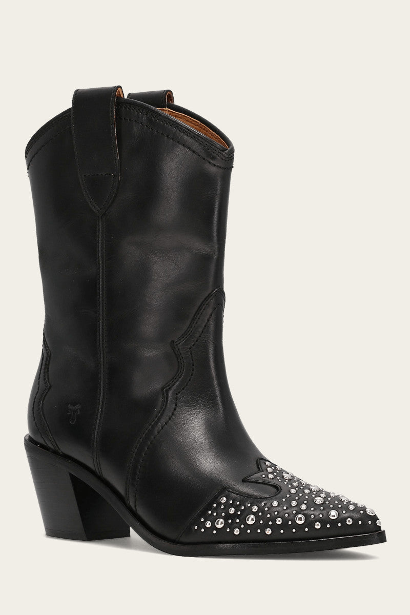 Sara Wingtip Stud - Black - Hero