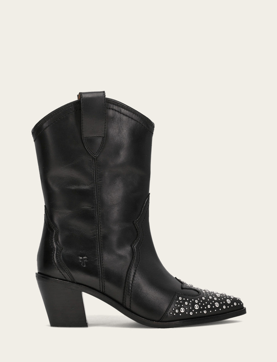Sara Wingtip Stud - Black - Outside
