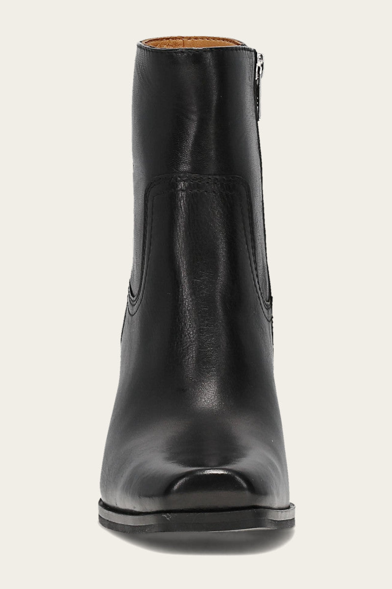 Shiloh Zip Bootie - Black - Front