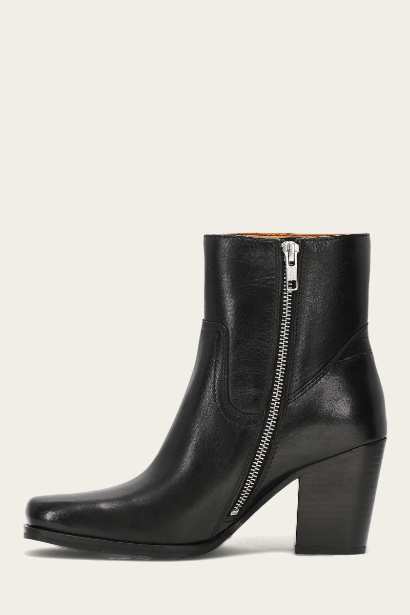Shiloh Zip Bootie - Black - Inside
