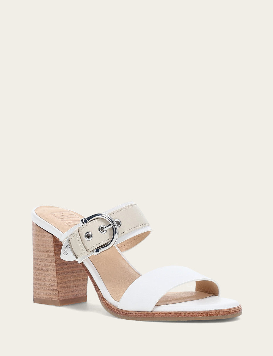 Stella Buckle Slide - White/Ivory - Hero
