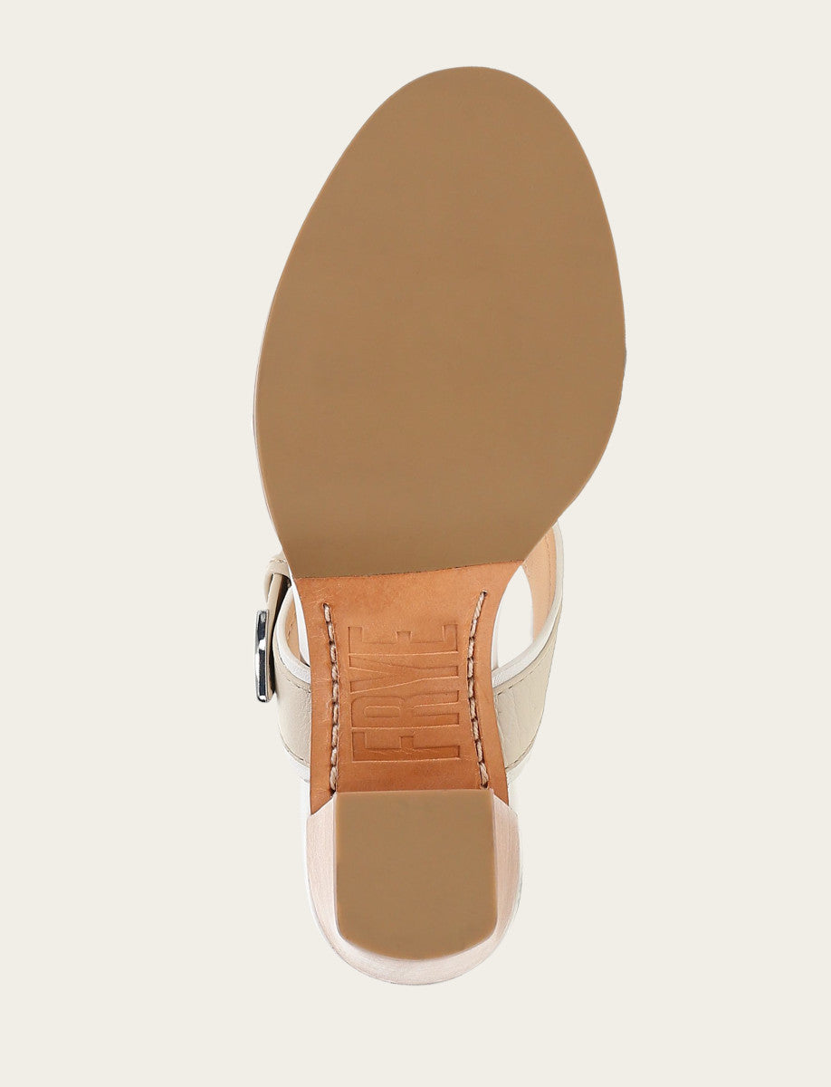 Stella Buckle Slide - White/Ivory - Sole
