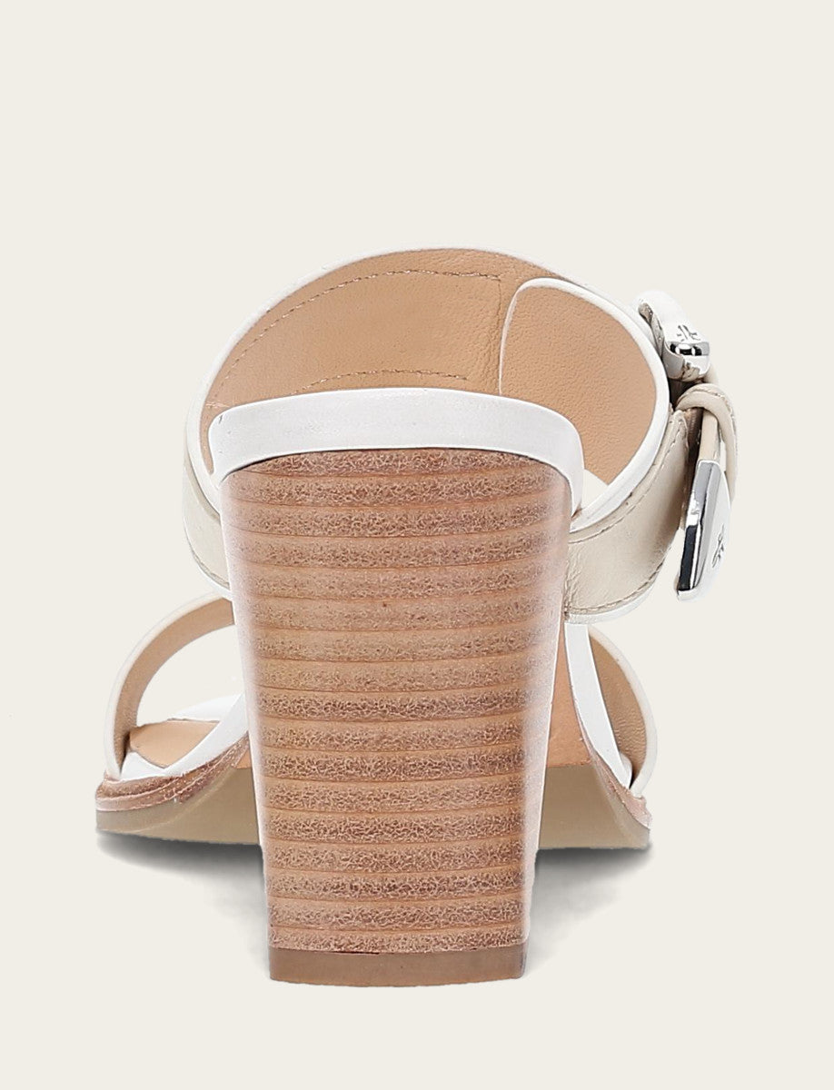 Stella Buckle Slide - White/Ivory - Back
