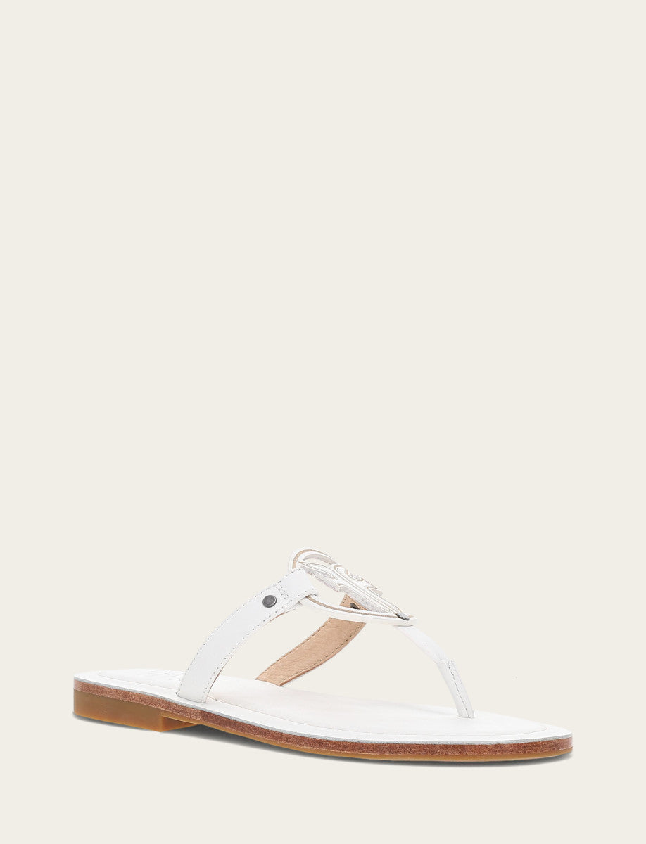 Taylor Logo Sandal - White - Hero