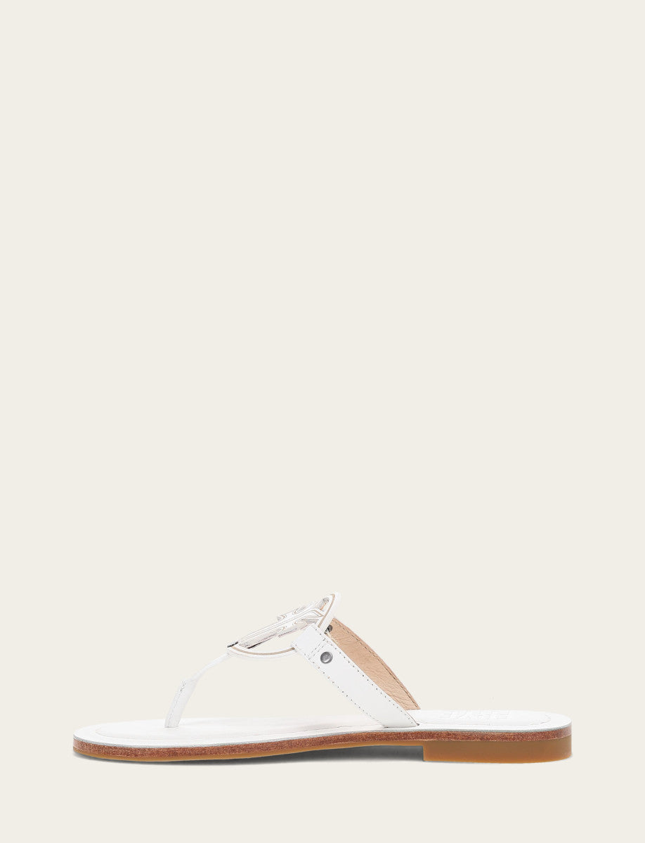Taylor Logo Sandal - White - Inside