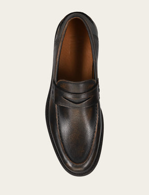 Tyler Flex Penny - Brown Brush Off - Top Down