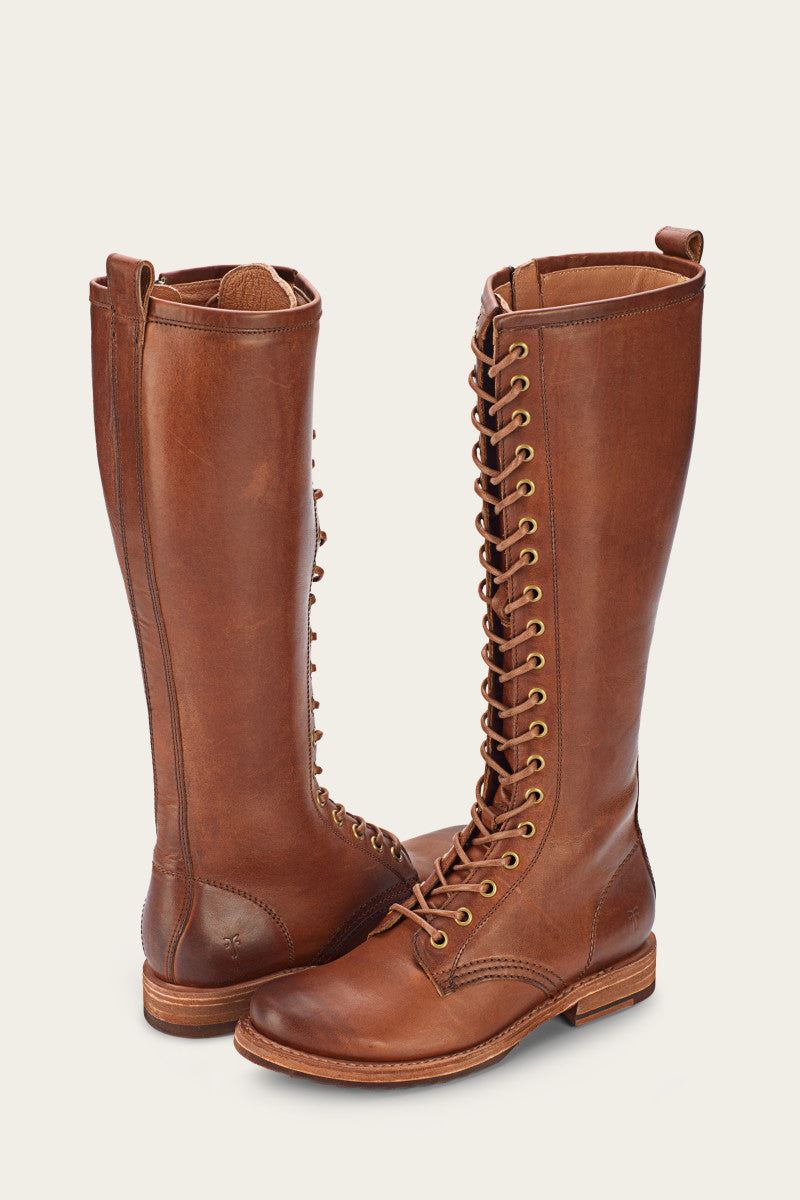 Veronica Combat Tall - Caramel - Pair