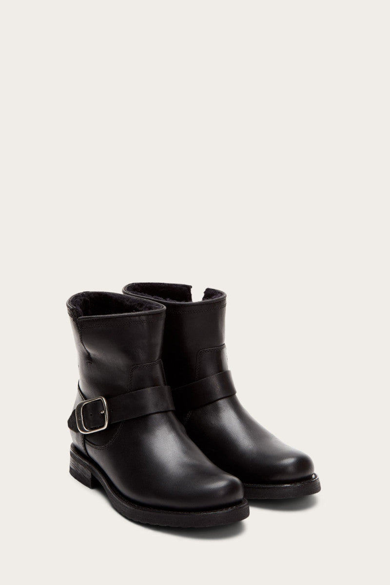 Veronica Shearling Bootie - Black - Pair