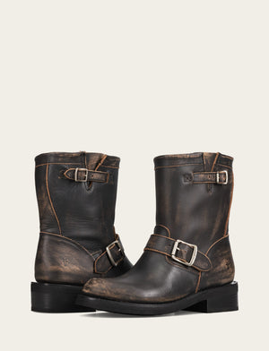 Viv Short Engineer - Distressed Black - Pair