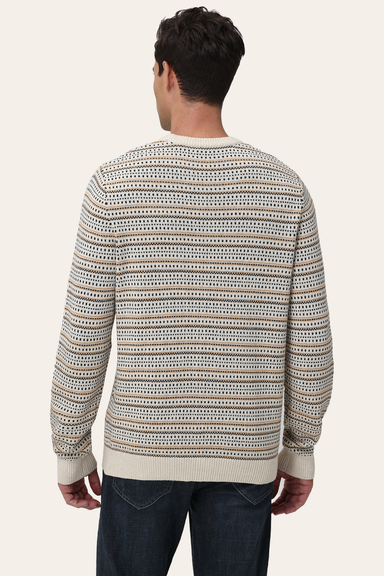 Birdseye Stripe Crewneck Sweater