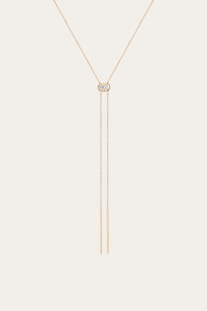 Aurate x Frye: Lab Grown Diamond Bolo Necklace