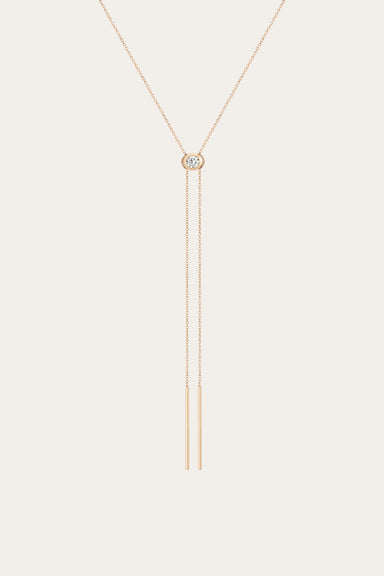 Aurate x Frye: Lab Grown Diamond Bolo Necklace