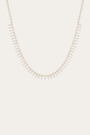 Aurate x Frye: Marquise Fringe Necklace