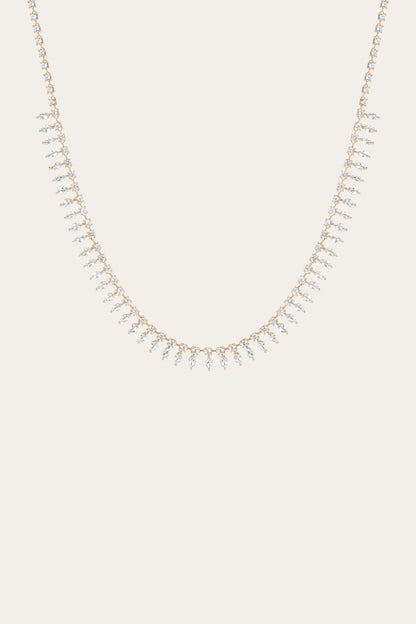 Aurate x Frye: Marquise Fringe Necklace