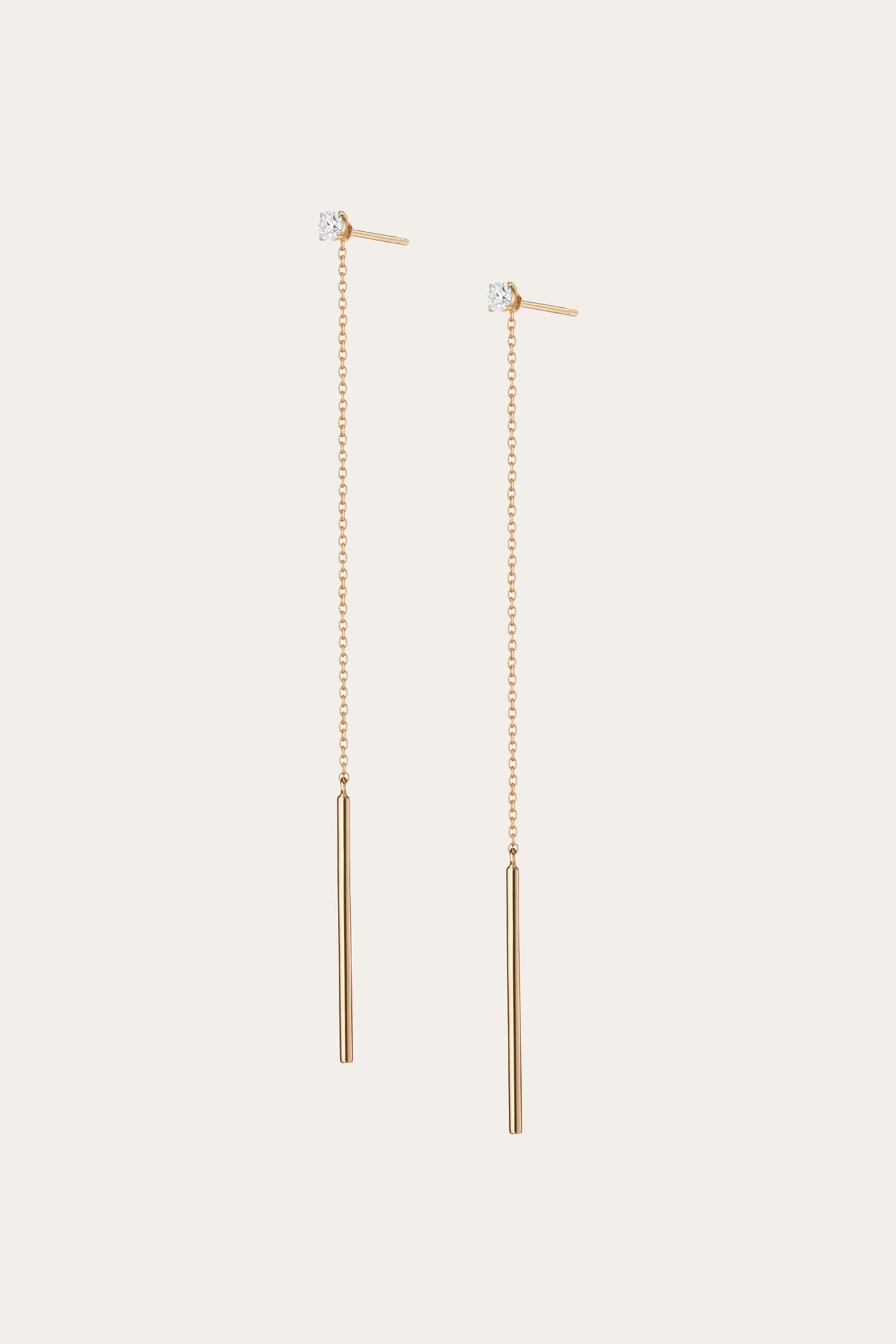 Aurate x Frye: Lab Grown Diamond Lariat Earrings