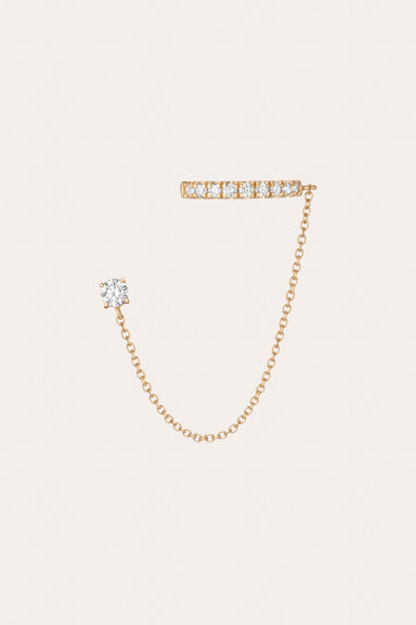 Aurate x Frye: Lab Grown Diamond Stud and Ear Cuff