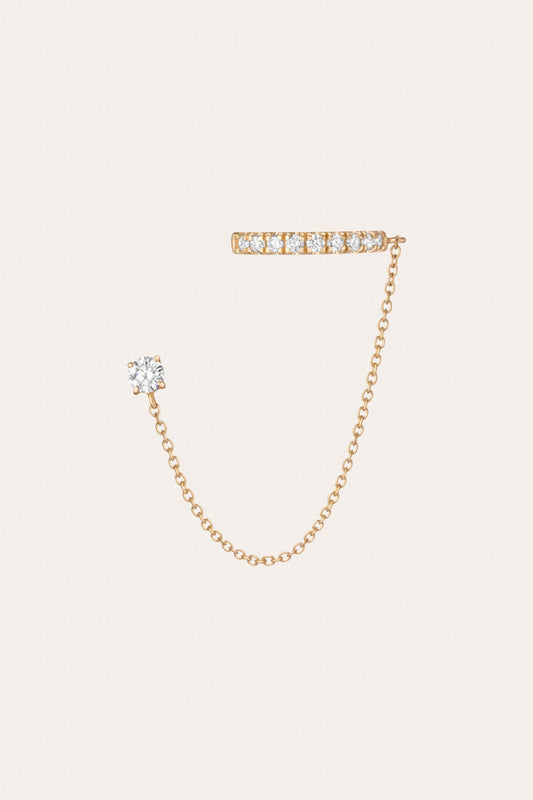 Aurate x Frye: Lab Grown Diamond Stud and Ear Cuff