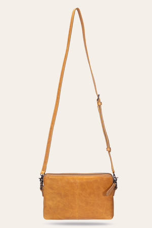 Frye Melissa Convertible Wristlet Crossbody Bag Cognac