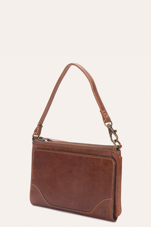 Crossbody Purses Frye Melissa Zip Crossbody Cognac Wristlet Frye