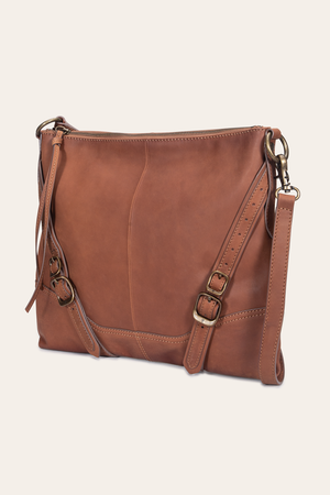 Frye Women's Veronica Crossbody Bag - Genuine Leather, Cognac, 8.25"H X 11.25"W, Shoulder Bag