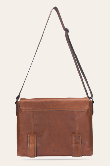 Men's Cognac Logan Messenger Bag | The Frye Company