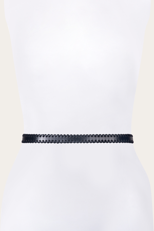20mm Belt With 3 Pc Buckle Set & Leather Laced Edge