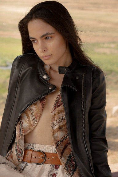 Heathe Leather Jacket