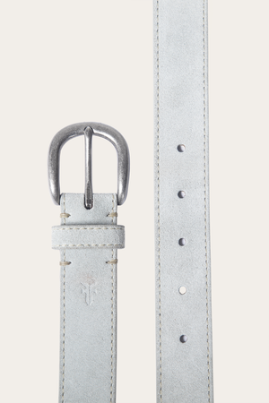 30mm Suede Belt W/ Contrast Stitching