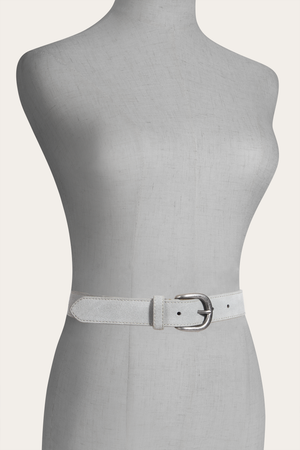 30mm Suede Belt W/ Contrast Stitching