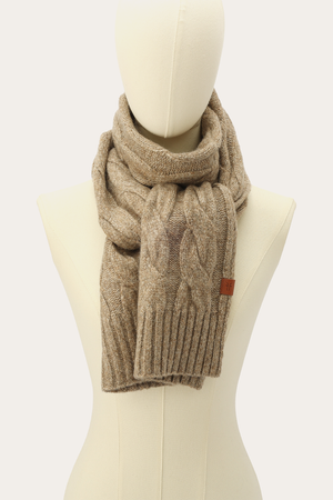 Wide Cable Scarf