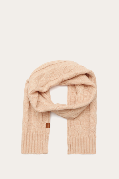 Wide Cable Scarf