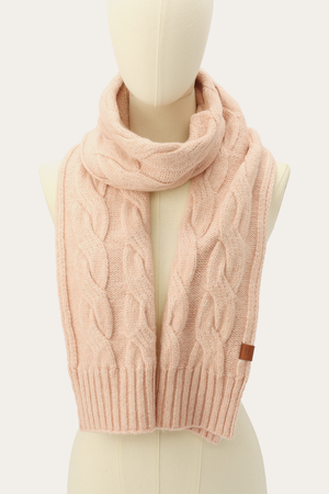 Wide Cable Scarf