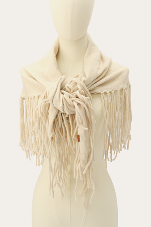 Long Fringe Triangle Scarf