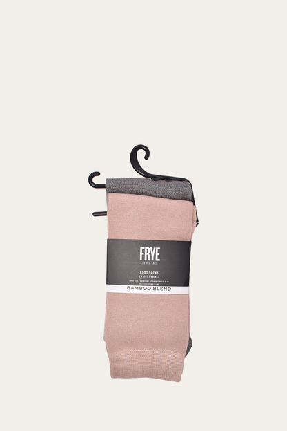 Bamboo Boot Sock 2 Pack - Blush