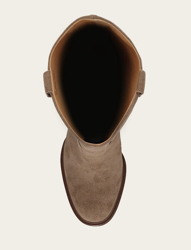 Alex Slouchy Mid - Dark Taupe - Top Down