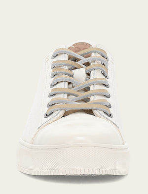 Astor Cap Toe Low Lace - White - Front