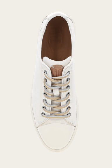 Astor Cap Toe Low Lace - White - Top Down