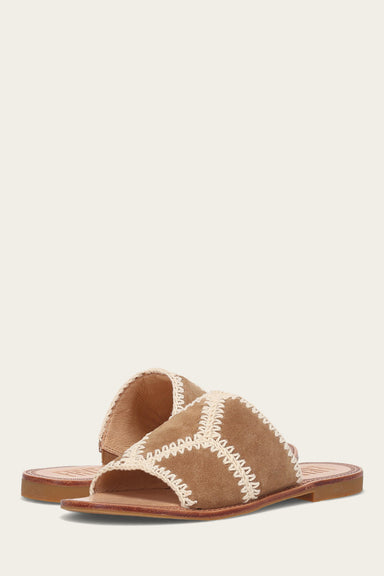 Ava Crochet Slide - Almond - Pair