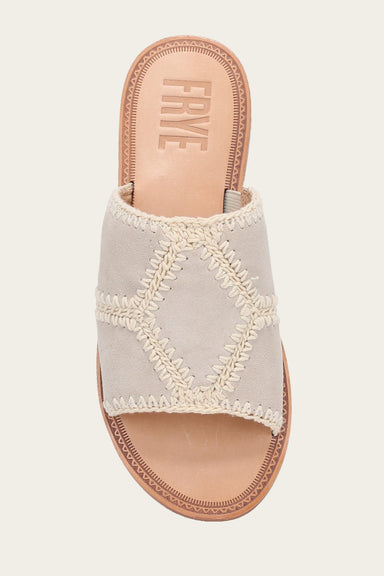 Ava Crochet Slide - Ivory - Top Down
