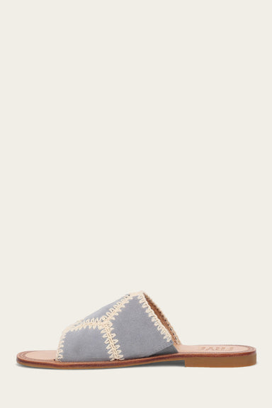 Ava Crochet Slide - Steel Blue - Inside