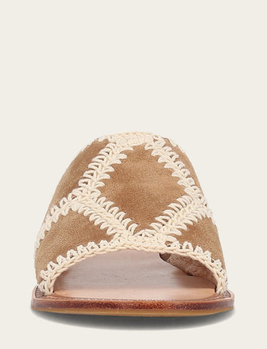 Ava Crochet Slide - Almond - Front