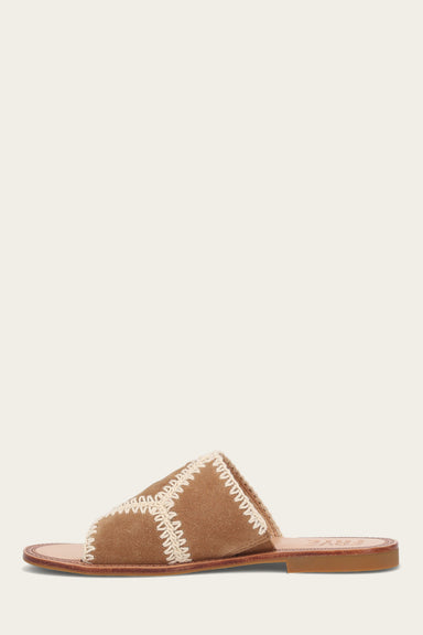 Ava Crochet Slide - Almond - Inside