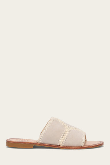 Ava Crochet Slide - Ivory - Outside