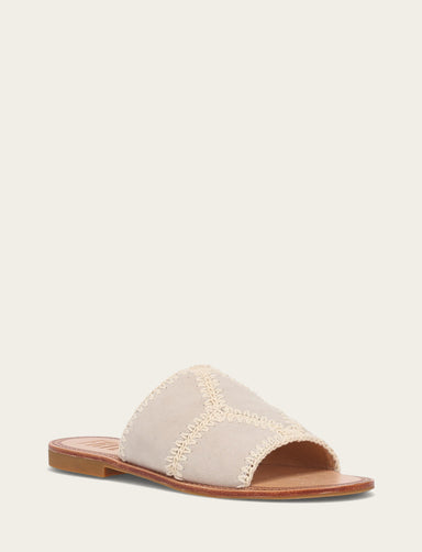 Ava Crochet Slide - Ivory - Hero