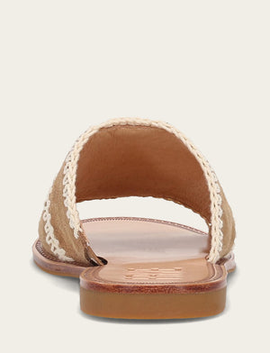 Ava Crochet Slide - Almond - Back