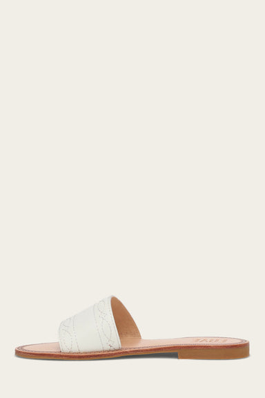 Ava Woodstock Slide - White - Inside