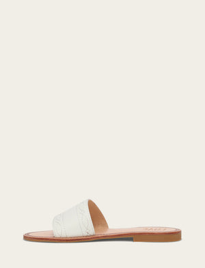 Ava Woodstock Slide - White - Inside