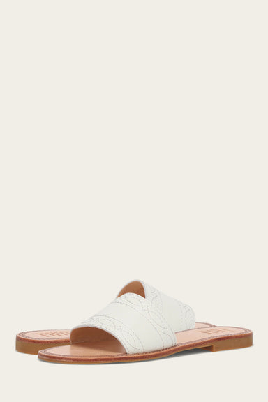 Ava Woodstock Slide - White - Pair