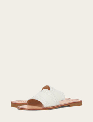 Ava Woodstock Slide - White - Pair