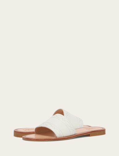 Ava Woodstock Slide - White - Pair